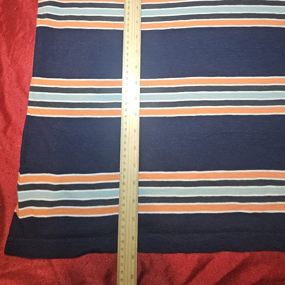 RVCA Navy Striped T-Shirt - Picture 3 of 5